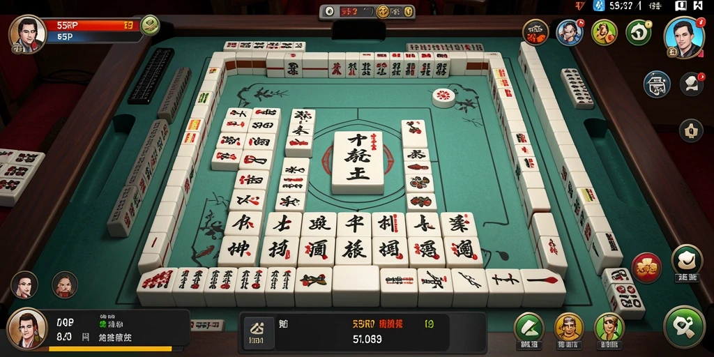 Tampilan menarik dari gameplay Mahjong di 55RP.