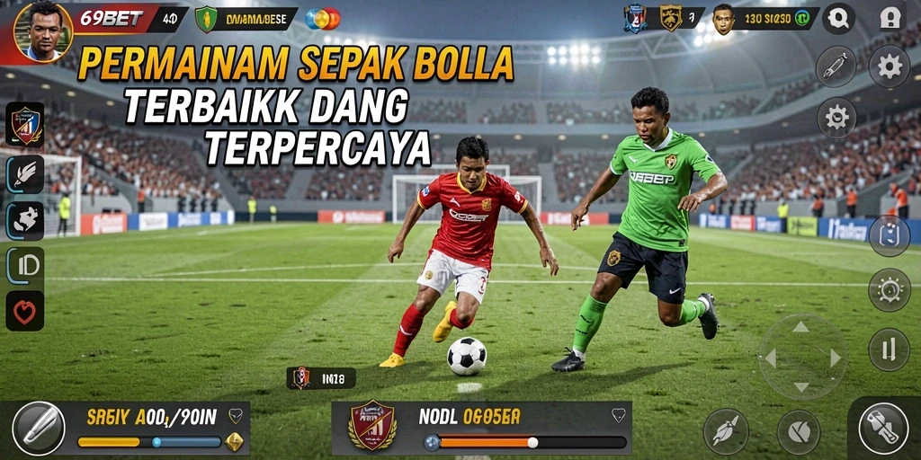 Tampilan gameplay <strong>69BET</strong> yang mengasyikkan dalam aksi sepak bola.