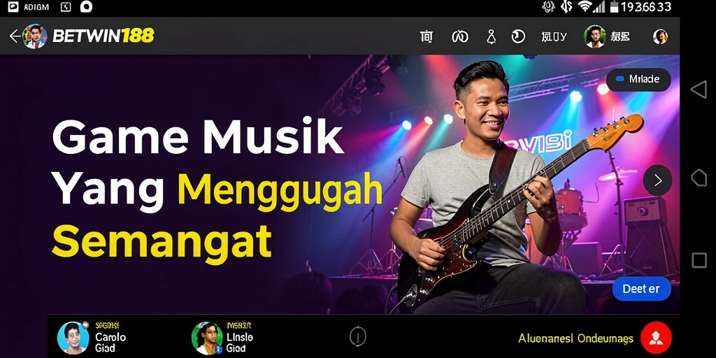 Tampilan screenshot BETWIN188 yang menunjukkan gameplay musik seru.