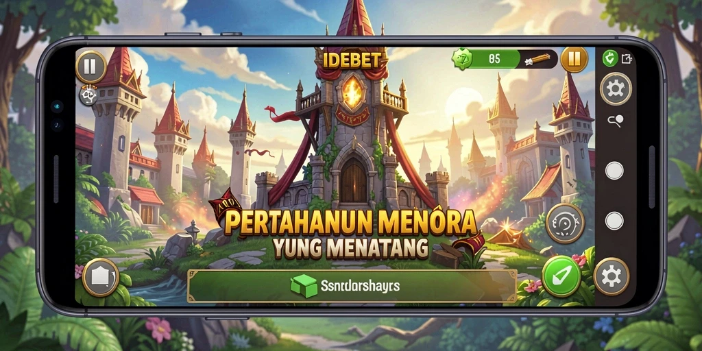 Tampilan permainan menara pertahanan yang seru dan menarik di IDEBET.