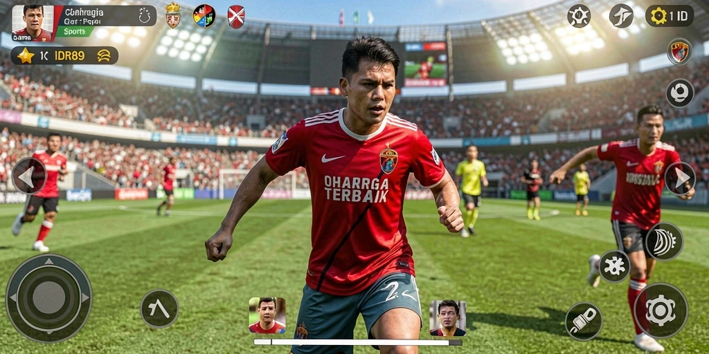Tampilan dinamis dari gameplay IDR89 dengan aksi olahraga yang seru.