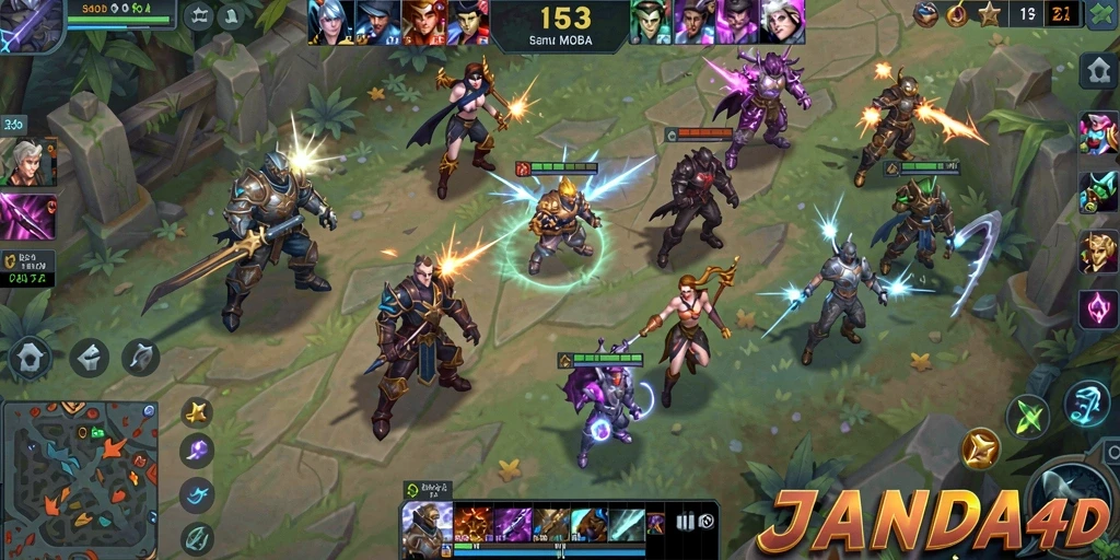 Tampilan gameplay JANDA4D yang seru dengan aksi mojang menegangkan.