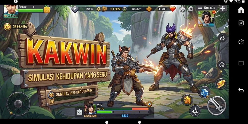 Tangkapan layar yang menampilkan gameplay menarik dari KAKWIN.