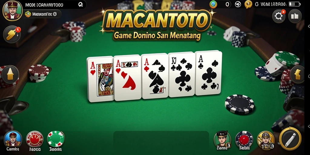 Screenshot gameplay seru dari MACANTOTO yang menampilkan permainan Domino.