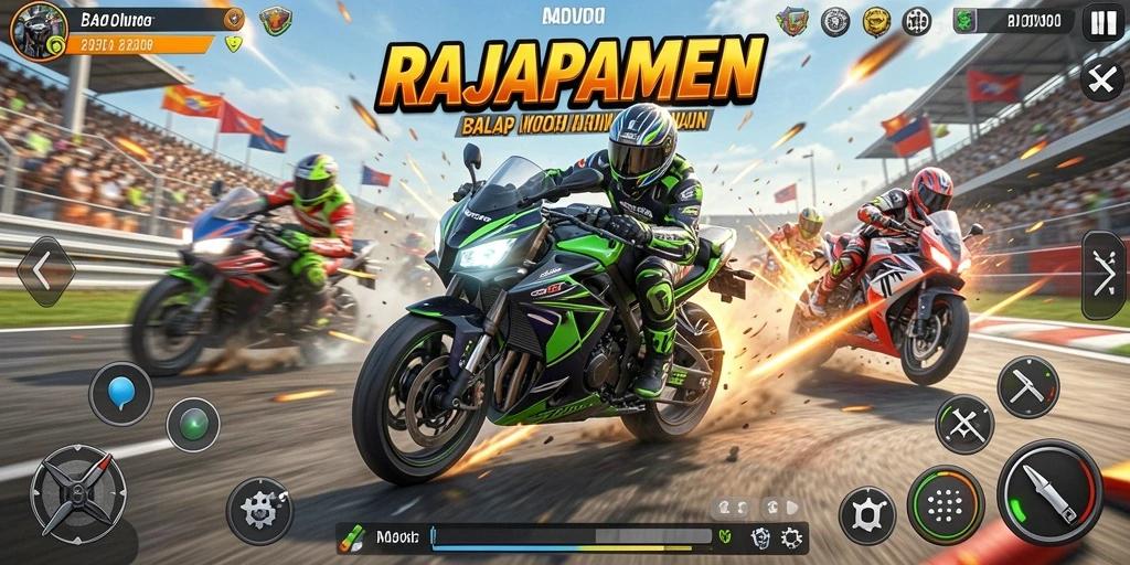 Tampilkan aksi balap motor yang mendebarkan di RAJAPAMEN.