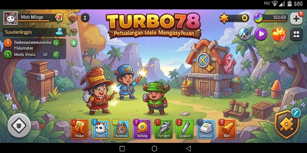 Tampilan gameplay TURBO78 yang menawan dalam mode Idle.